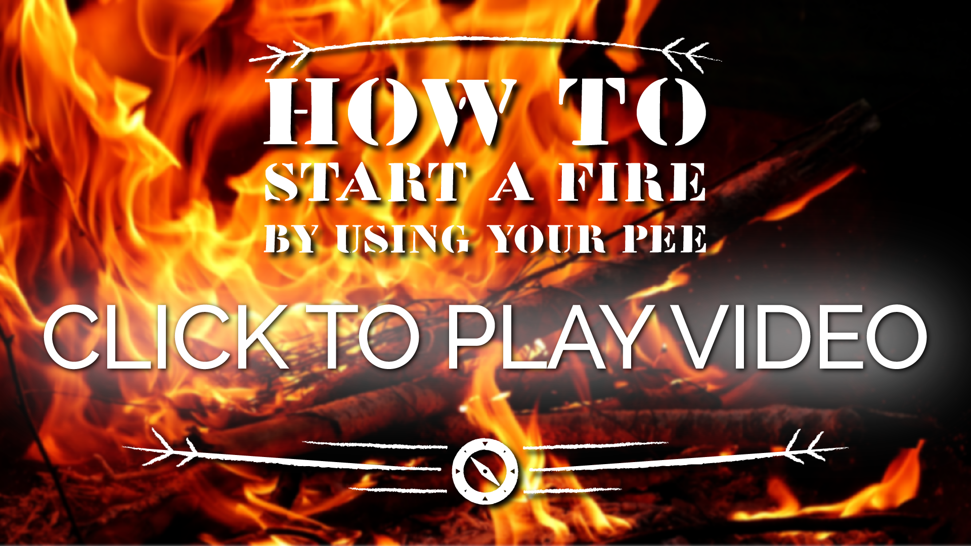 How to start a fire using your own pee!